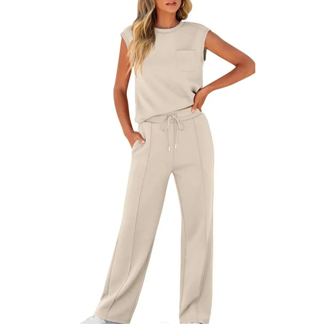 Eleanor | Casual Summer Soft Lounge Set — Apricot — Alfa Empire, view 9