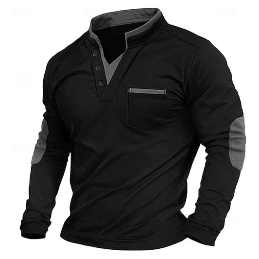 Ethan | Classic V-Neck Sweatshirt — Grey — Alfa Empire, view 2