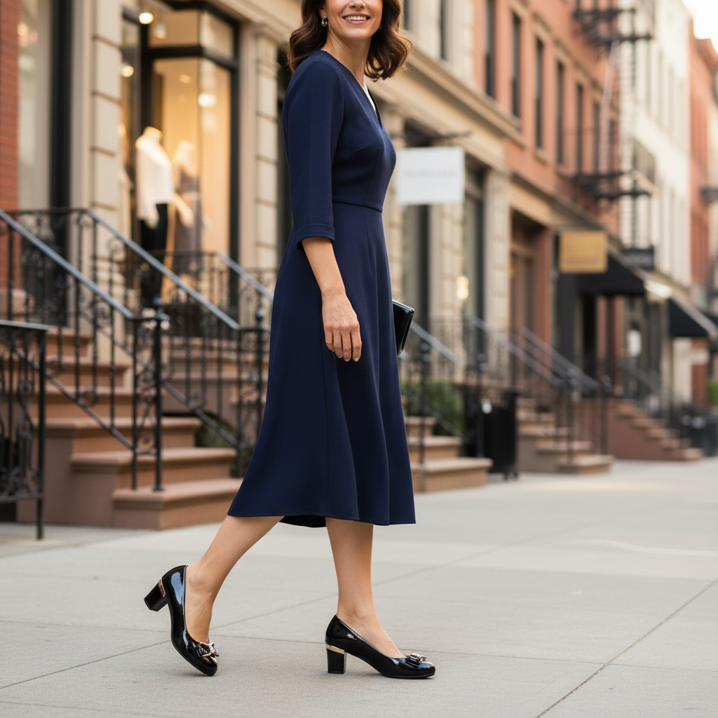 Evelyn | Bow Detail Block Heel Pumps — Alfa Empire, view 3