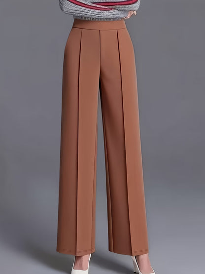 Eviana | Refined High-Waisted Slant Pocket Pants — Orange — Alfa Empire, view 2