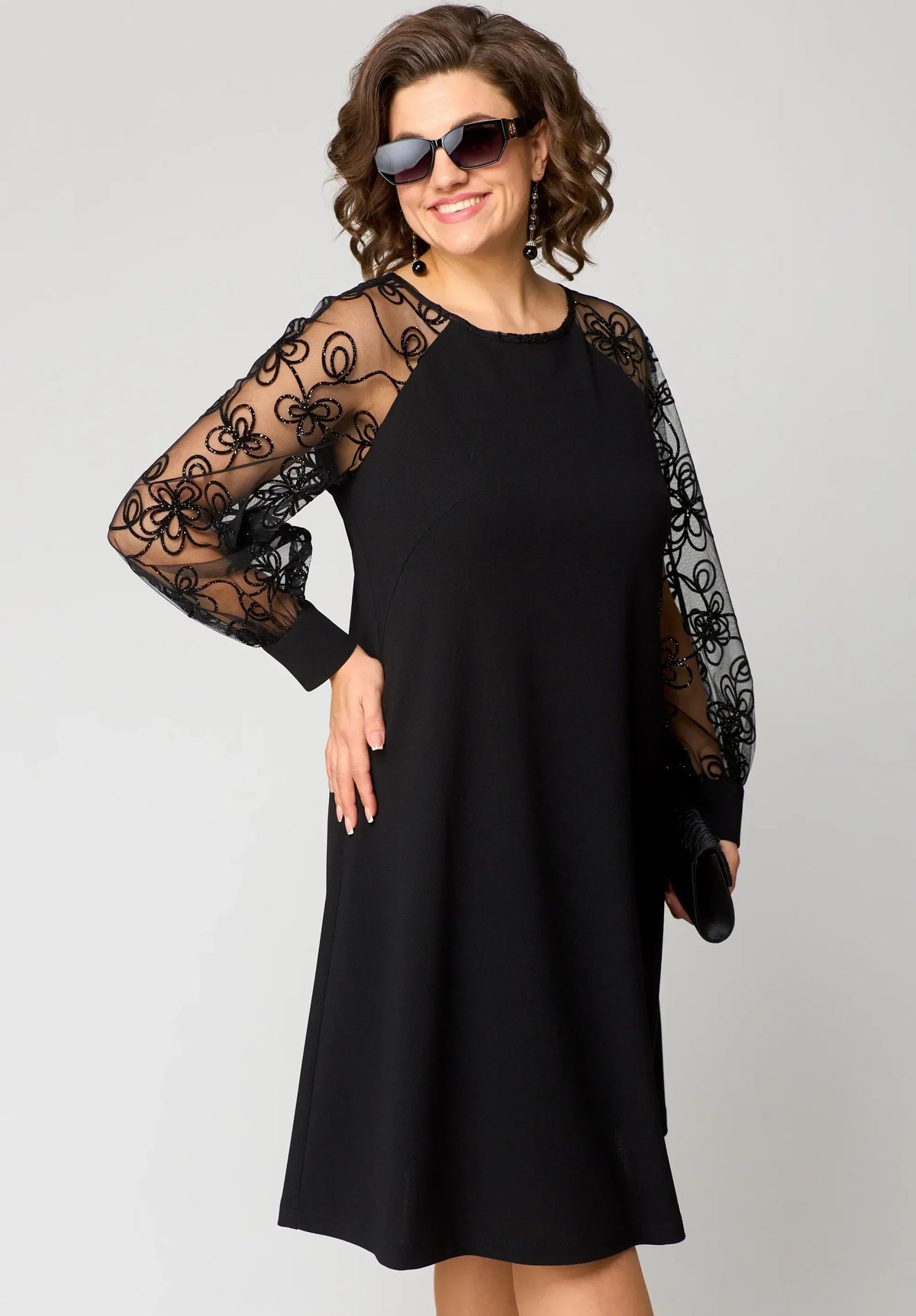 Fiona | Refined Floral Sleeve Lace Dress — Alfa Empire, view 8