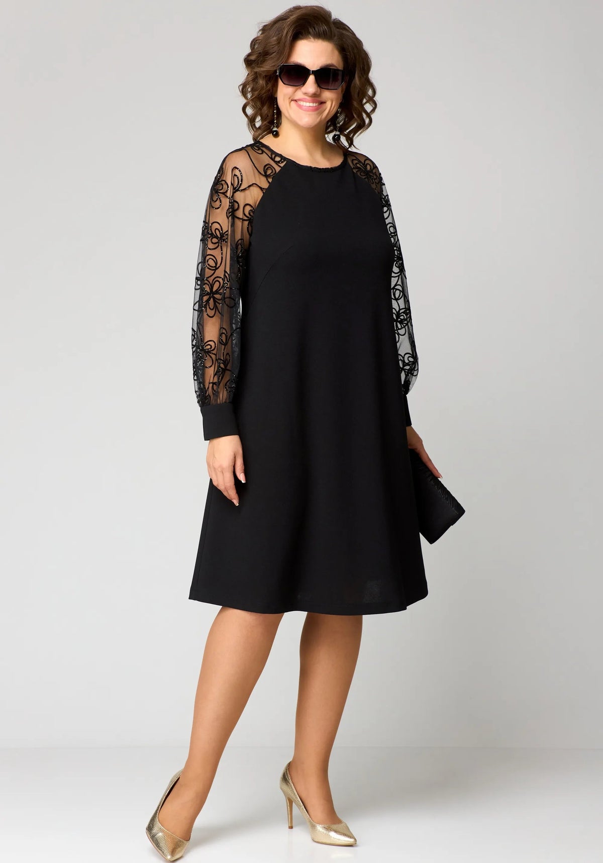 Fiona | Refined Floral Sleeve Lace Dress — Alfa Empire, view 9