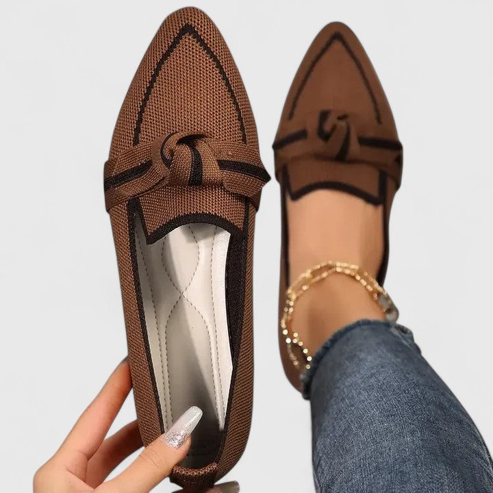 Flavia | Modern Ribbon Orthopedic Sandals — Brown — Alfa Empire, view 3