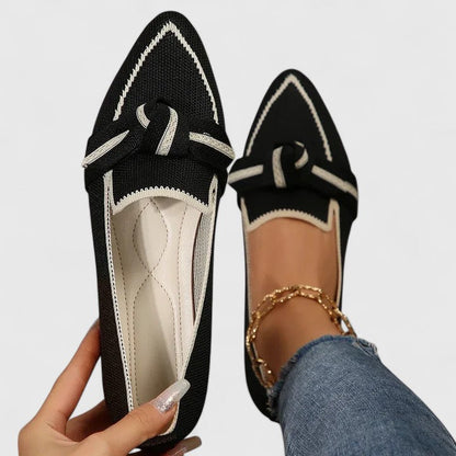 Flavia | Modern Ribbon Orthopedic Sandals — Black — Alfa Empire, view 4