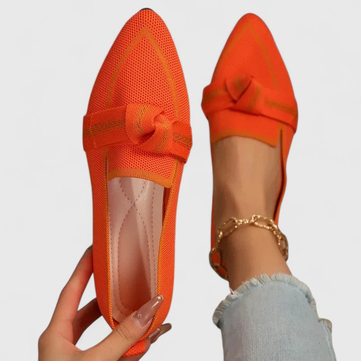 Flavia | Modern Ribbon Orthopedic Sandals — Orange — Alfa Empire, view 6