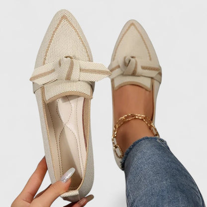Flavia | Modern Ribbon Orthopedic Sandals — Beige — Alfa Empire, view 7