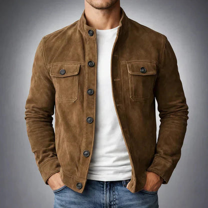 Freddie | Classic Pocket Suede Jacket — Brown — Alfa Empire, view 2