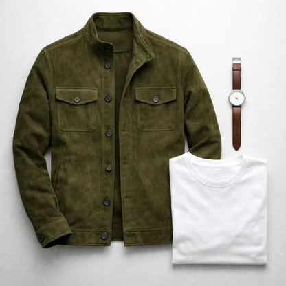 Freddie | Classic Pocket Suede Jacket — Alfa Empire, view 7