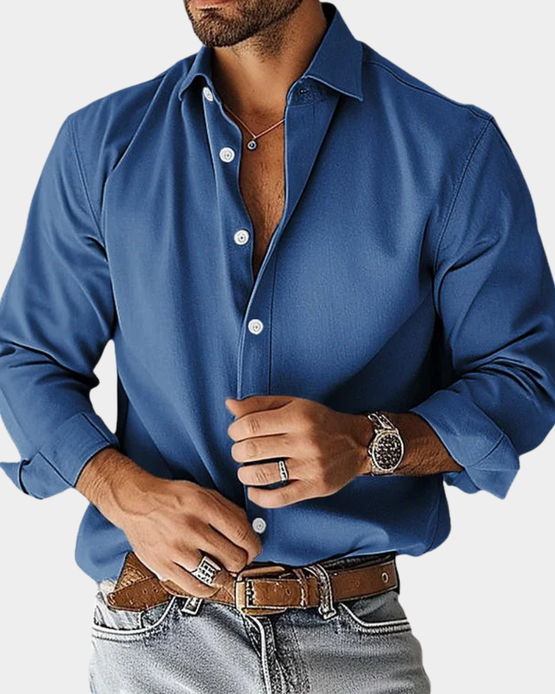 Frederick | Smart Modern Shirt — Blue — Alfa Empire, view 6