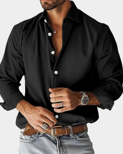 Frederick | Smart Modern Shirt — Black — Alfa Empire, view 8