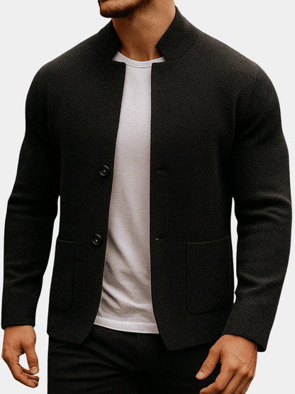 Frederick | Classic Textured Pocket Cardigan — Alfa Empire, view 4