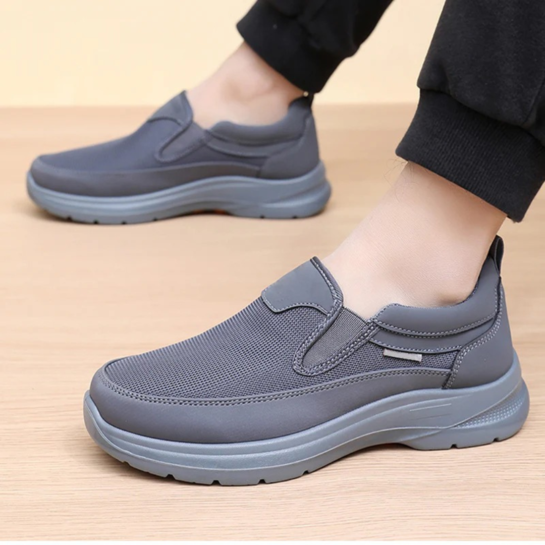 Frederick | Comfortable Slip-On Shoes — Grey — Alfa Empire, view 3