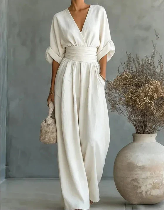 Genevieve | Refined Wide-Leg Jumpsuit — Alfa Empire, view 4