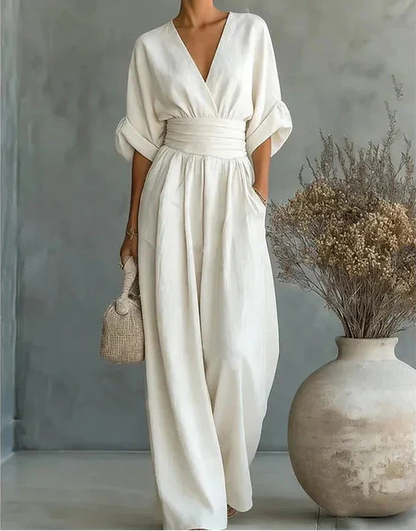 Genevieve | Refined Wide-Leg Jumpsuit — Alfa Empire, view 4