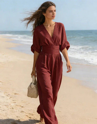 Genevieve | Refined Wide-Leg Jumpsuit — Alfa Empire, view 6
