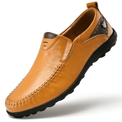 George | Comfortable Everyday Loafers — Yellow — Alfa Empire, view 3