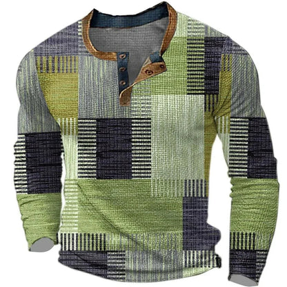 George | Colorful Long Sleeve Shirt — Green — Alfa Empire, view 3