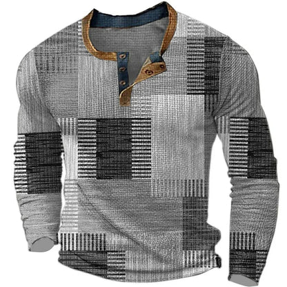 George | Colorful Long Sleeve Shirt — Grey — Alfa Empire, view 4