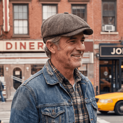George | Classic Textured Flat Cap — Alfa Empire, view 2
