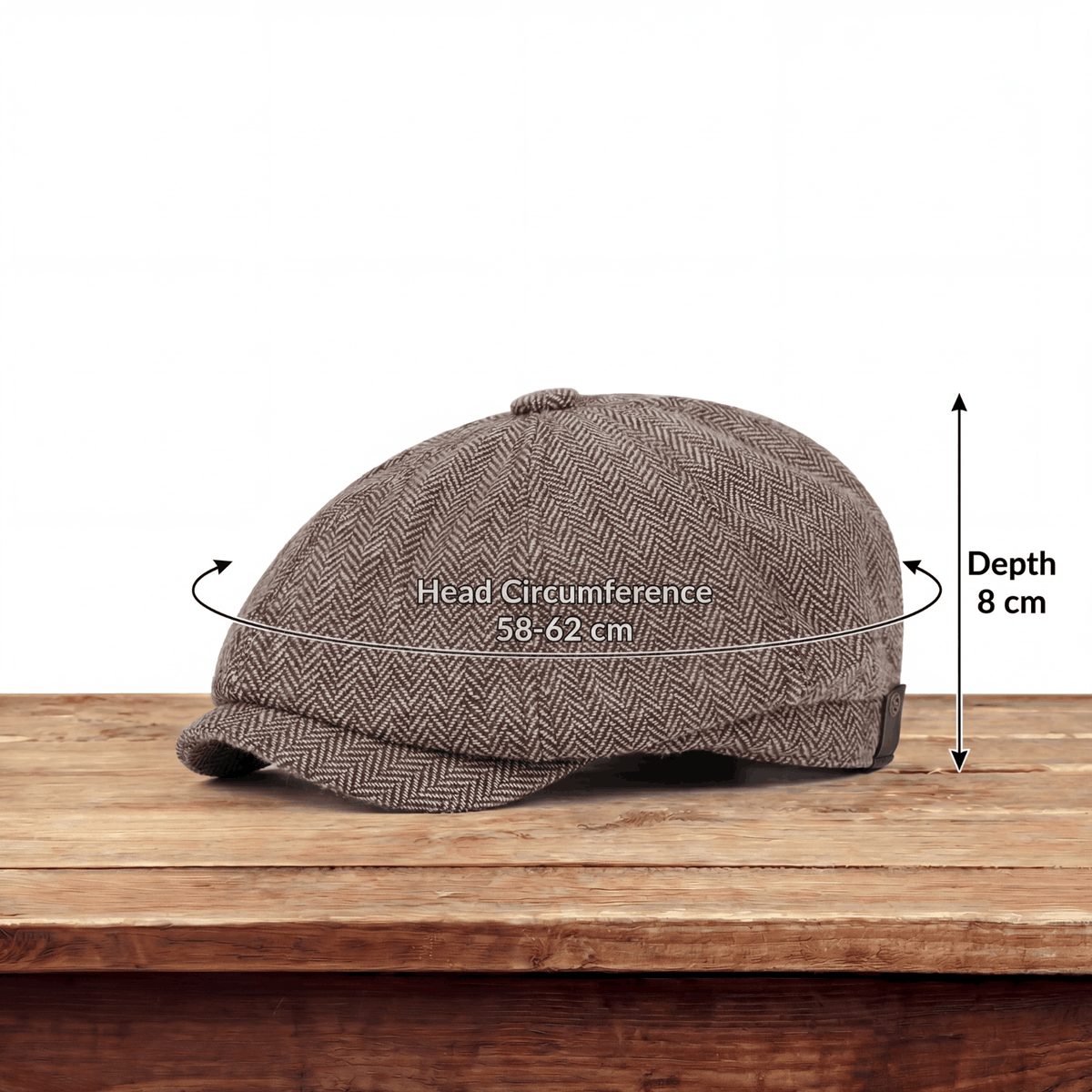 George | Classic Textured Flat Cap — Alfa Empire, view 3