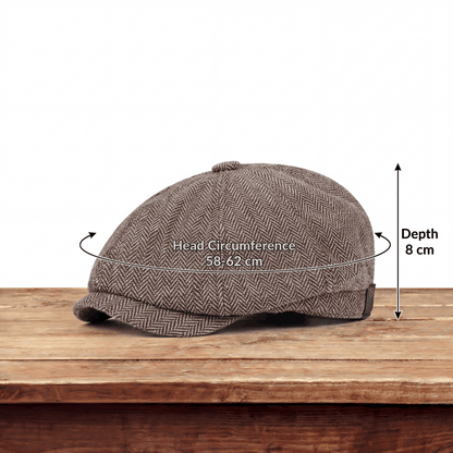 George | Classic Textured Flat Cap — Alfa Empire, view 3