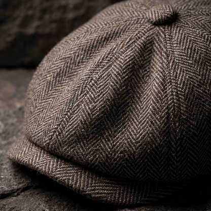 George | Classic Textured Flat Cap — Alfa Empire, view 4