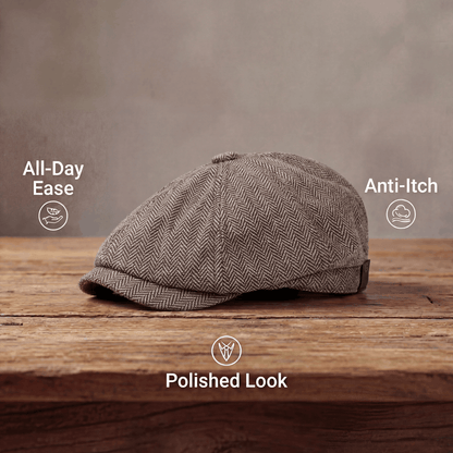 George | Classic Textured Flat Cap — Alfa Empire, view 6