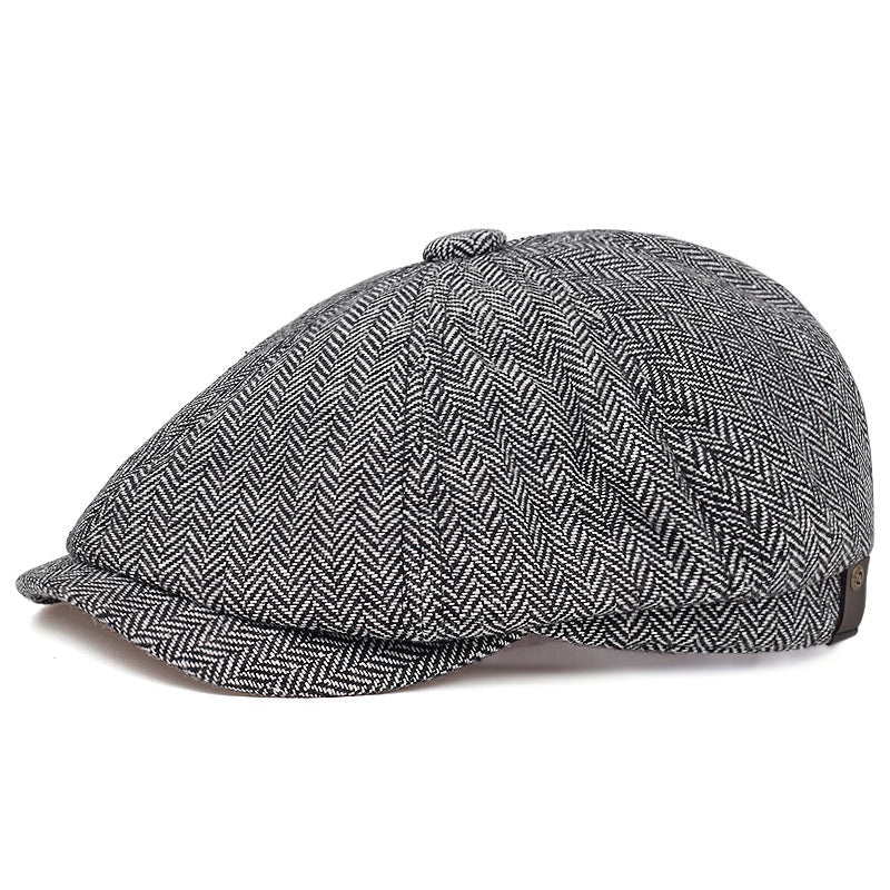 George | Classic Textured Flat Cap — Ash Grey — Alfa Empire, view 7