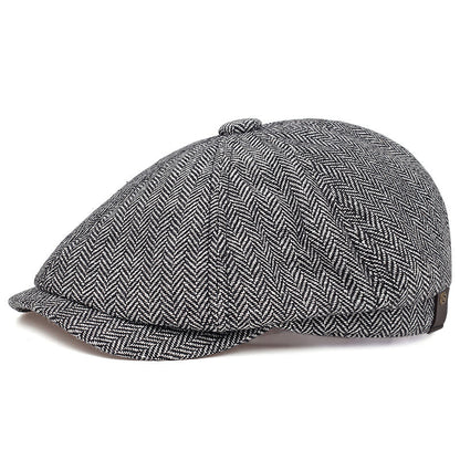 George | Classic Textured Flat Cap — Ash Grey — Alfa Empire, view 7