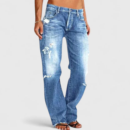 Grace | Refined Wide-Leg Jeans — Blue — Alfa Empire, view 1