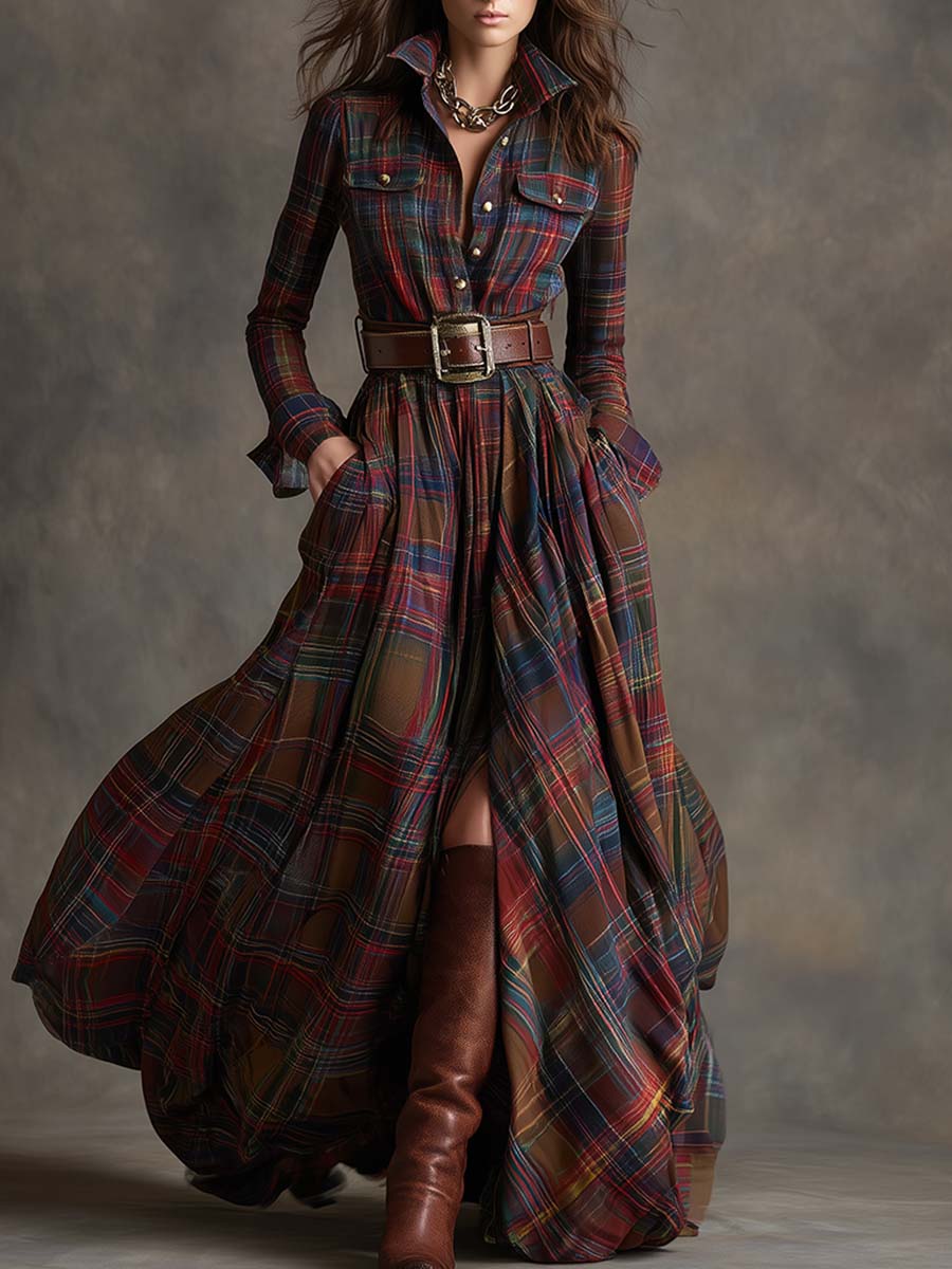Harriet | Belted Shirt Dress — Red — Alfa Empire, view 4