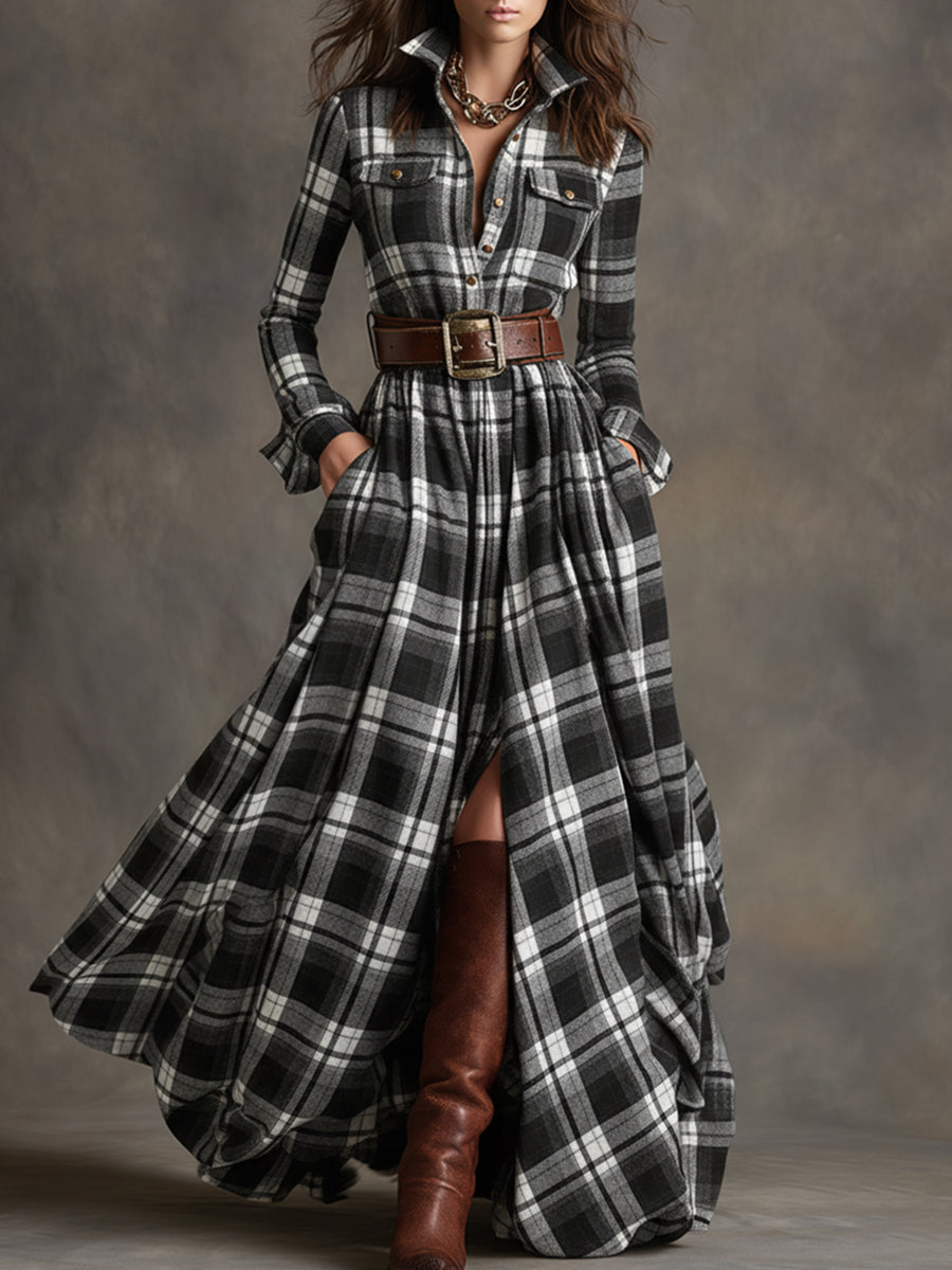 Harriet | Belted Shirt Dress — Black — Alfa Empire, view 7