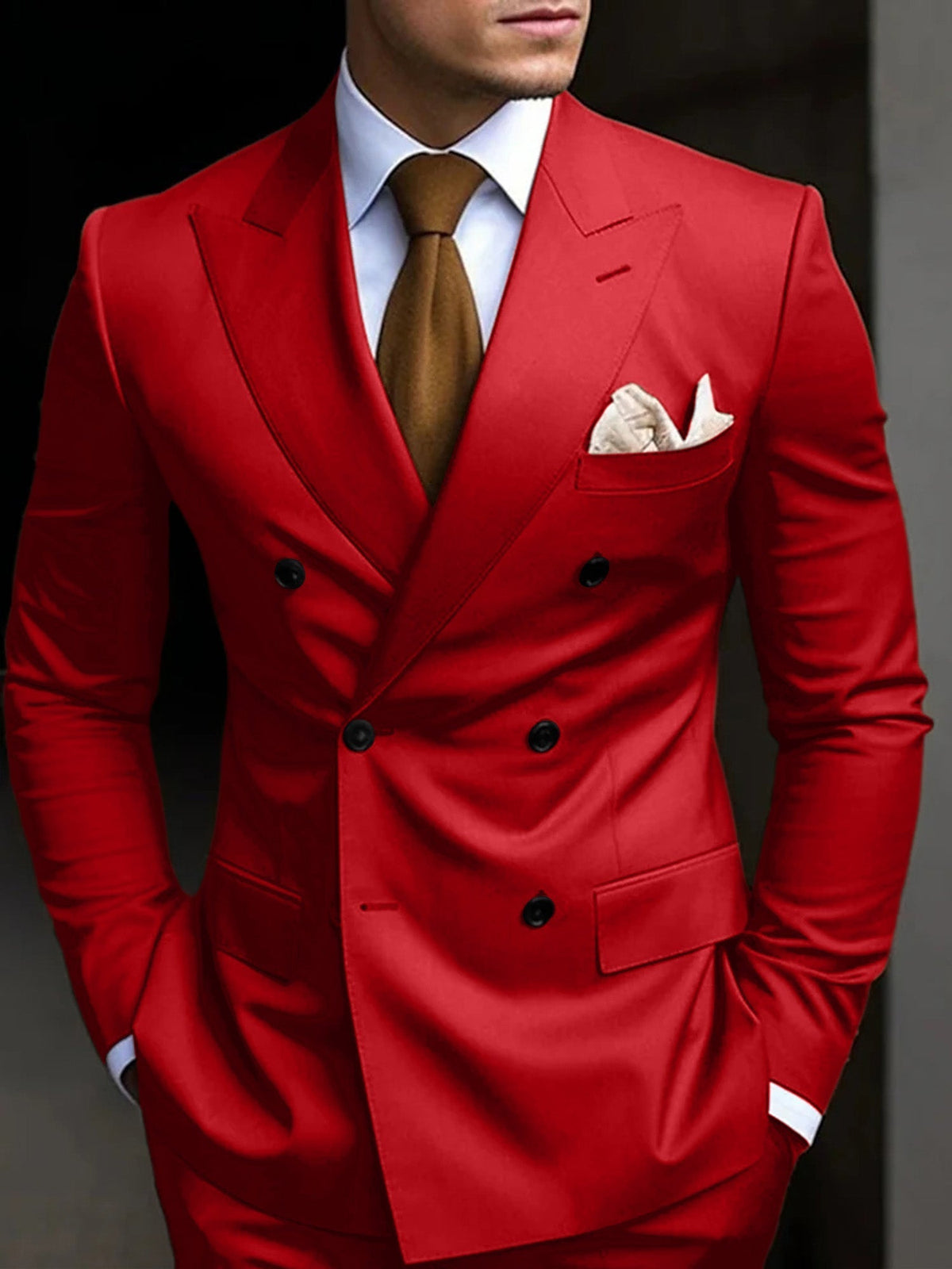 Hayden | Classic Tailored Fit Double Breasted 2 Pieces Suit — Alfa Empire, view 12