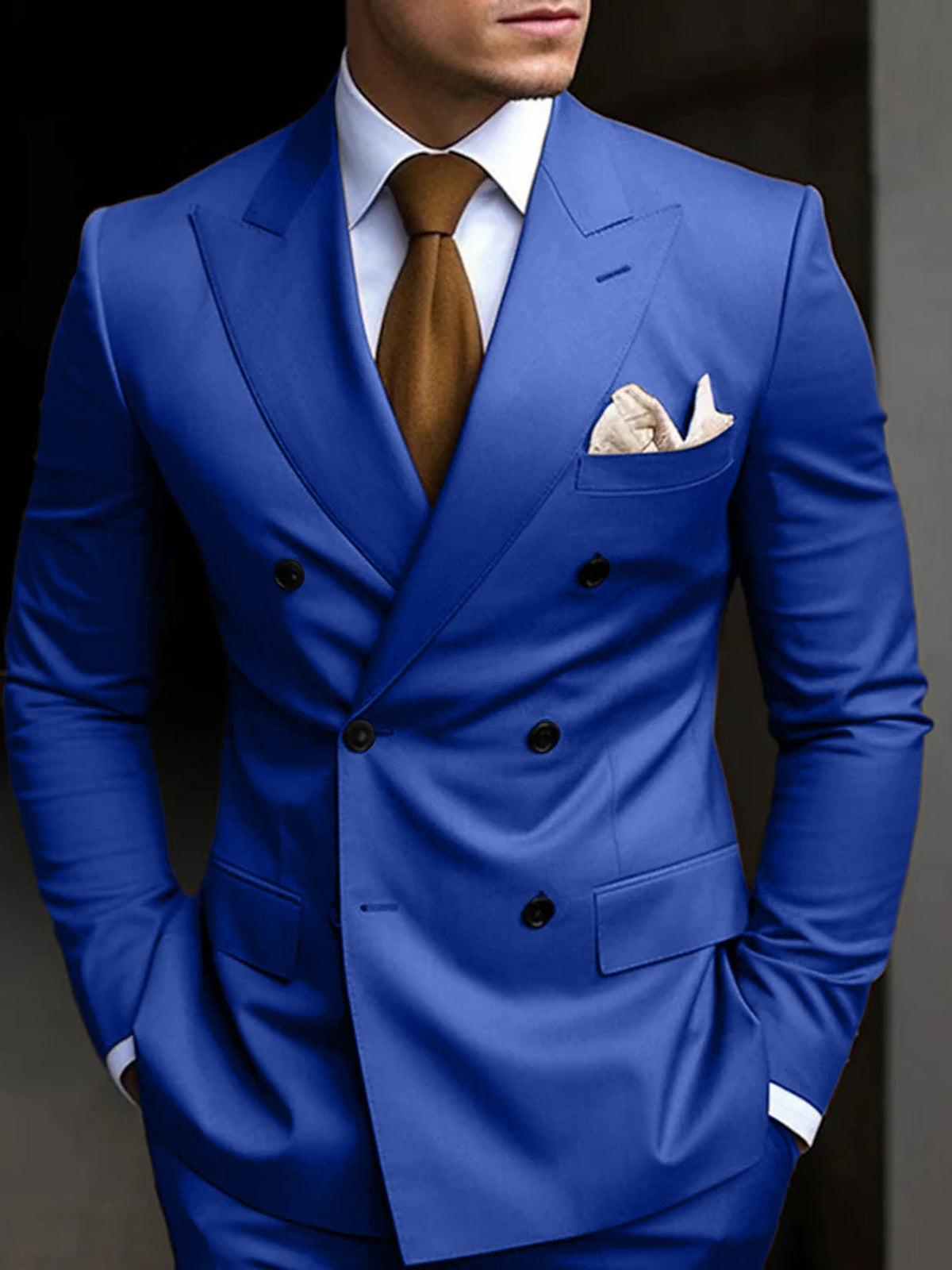 Hayden | Classic Tailored Fit Double Breasted 2 Pieces Suit — Alfa Empire, view 13
