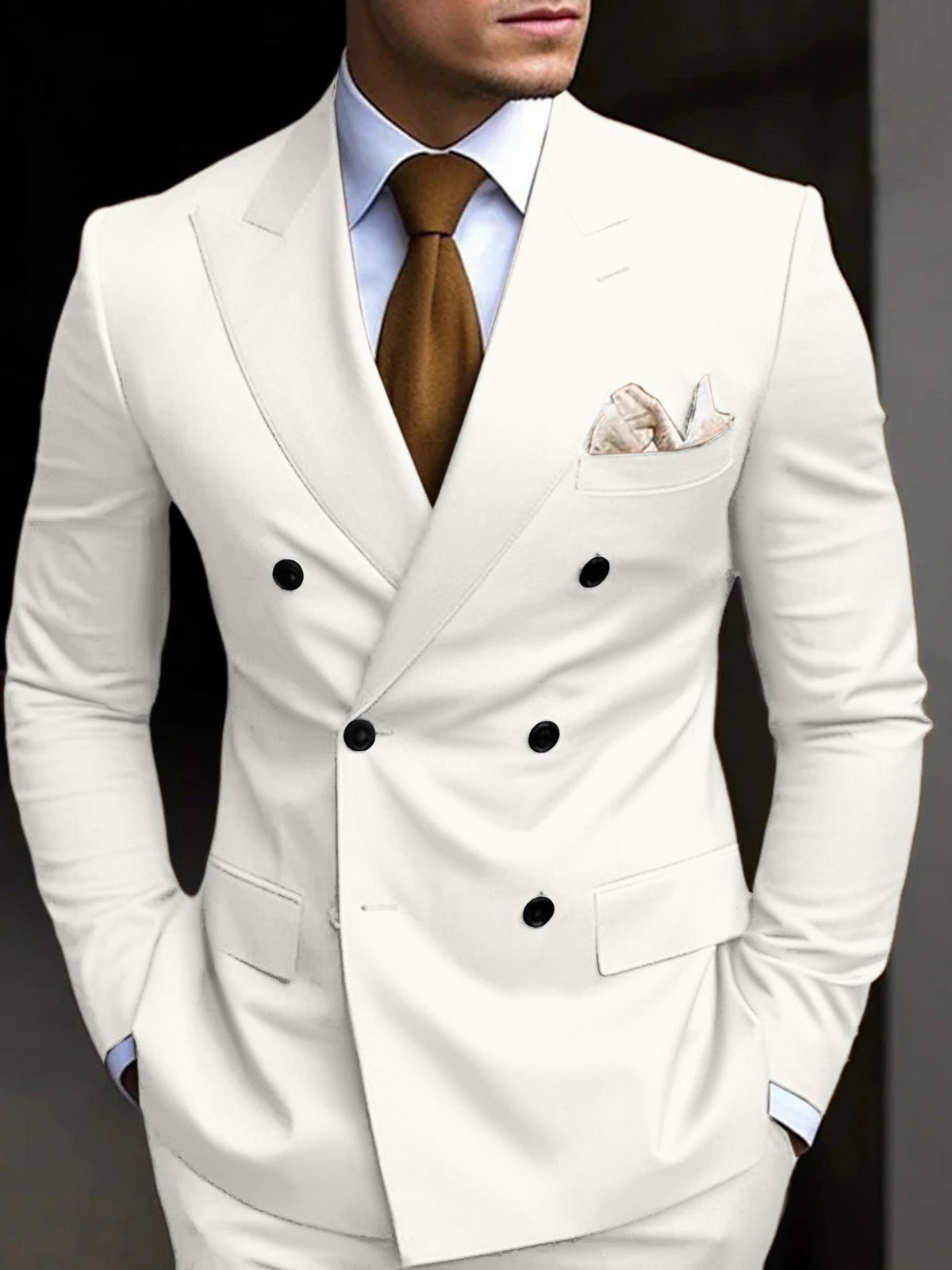 Hayden | Classic Tailored Fit Double Breasted 2 Pieces Suit — Alfa Empire, view 15
