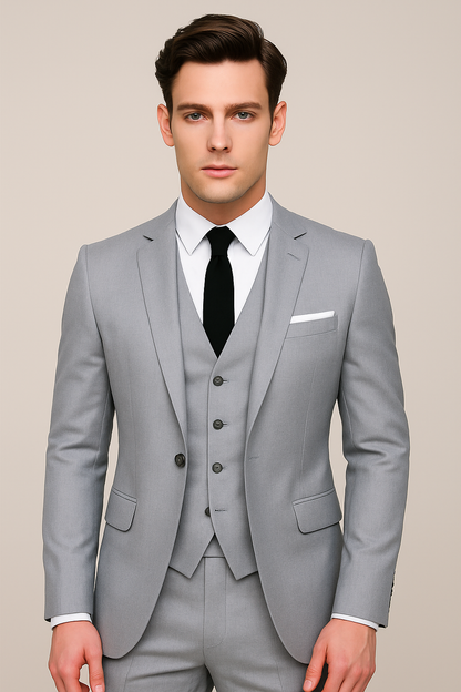 Holden | Classic Formal Three Piece Suit — Grey — Alfa Empire, view 2