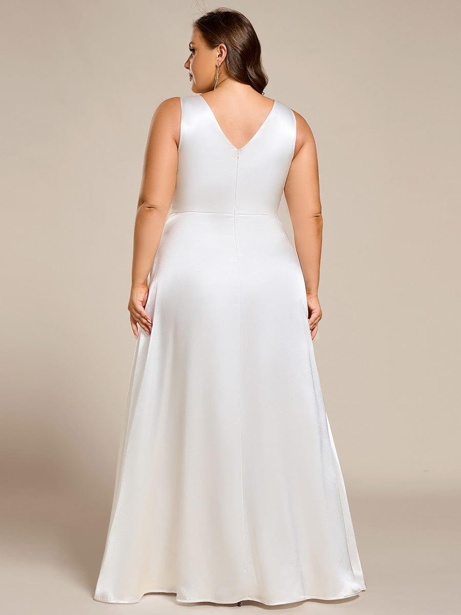 Satin Maxi Wedding Guest Dress with Pockets
