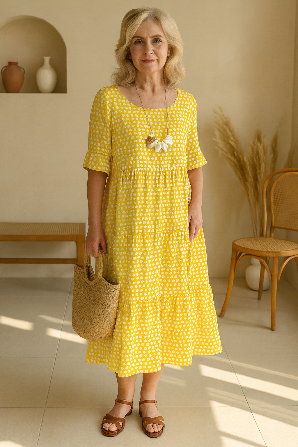 Iris | Sable Short-Sleeve Midi Dress — Alfa Empire, view 6