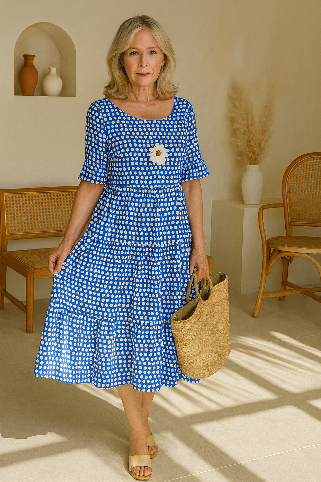 Iris | Sable Short-Sleeve Midi Dress — Alfa Empire, view 8