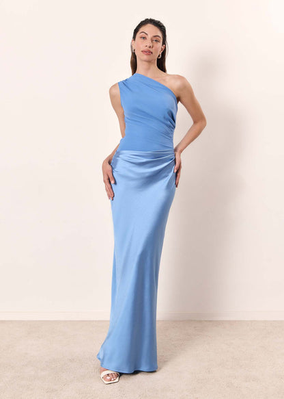 Isabella | Refined One Sleeve Maxi Dress — Alfa Empire, view 4