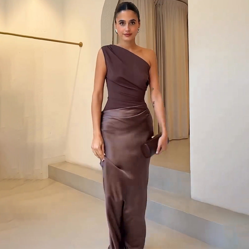 Isabella | Refined One Sleeve Maxi Dress — Alfa Empire, view 9