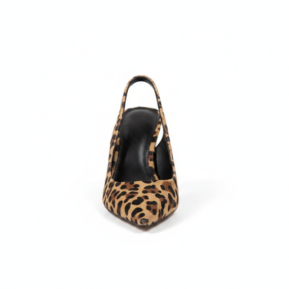 Isabriella | Leopard Print Slingback Block Heels — Alfa Empire, view 3