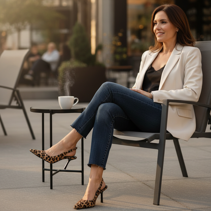 Isabriella | Leopard Print Slingback Block Heels — Alfa Empire, view 5