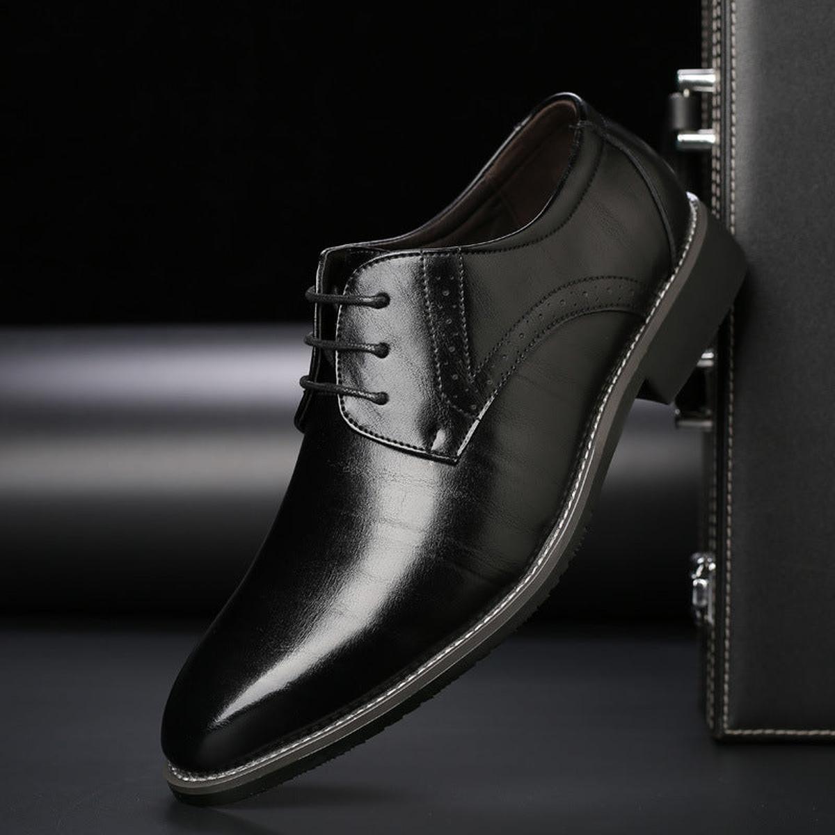 James | Classic Lace Shoes — Black — Alfa Empire, view 4