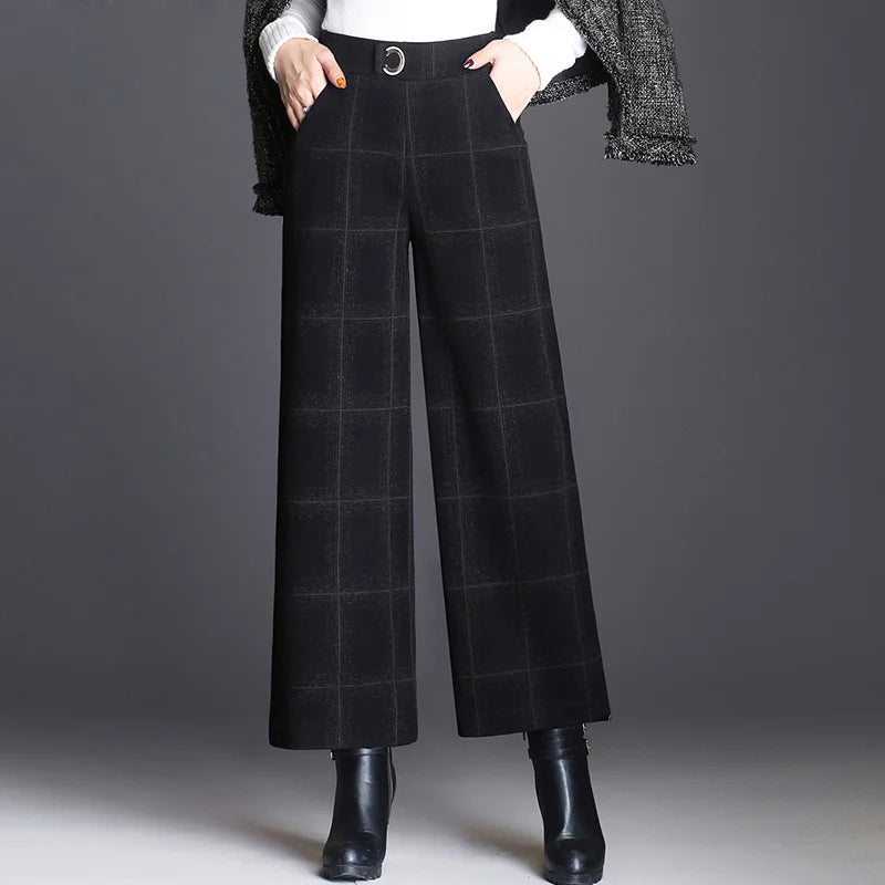 Jenny | Checked Wide-Leg Pants — Alfa Empire, view 2