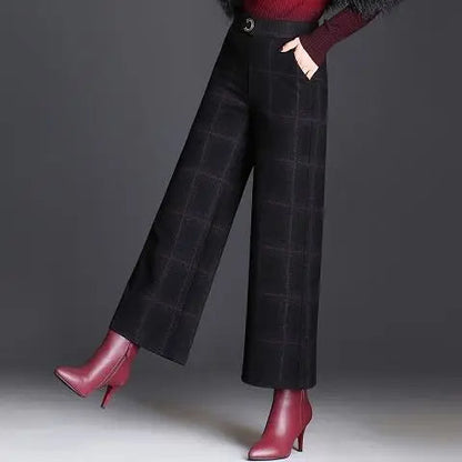 Jenny | Checked Wide-Leg Pants — Alfa Empire, view 3
