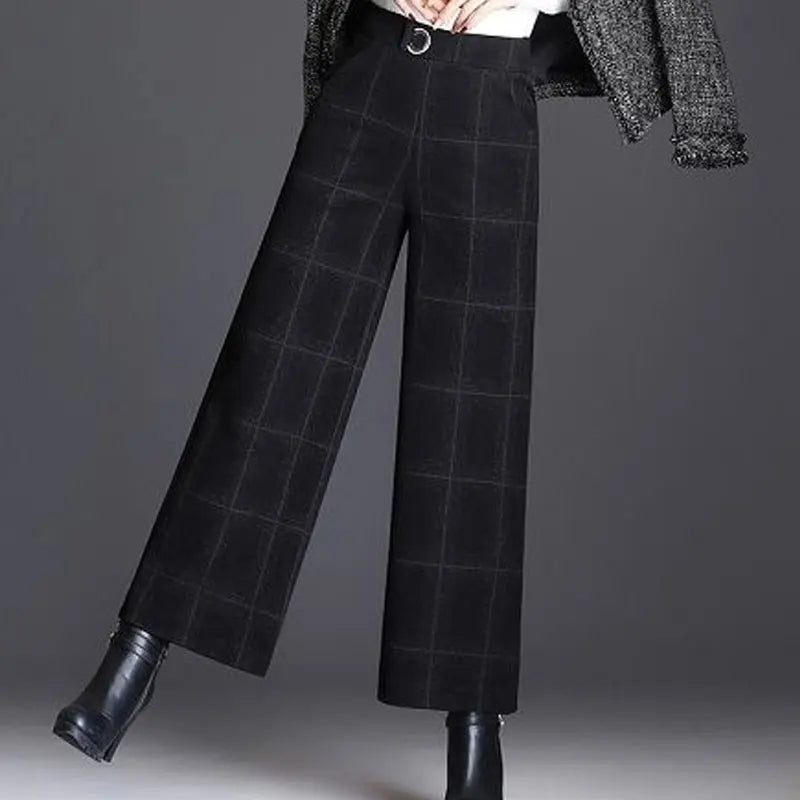 Jenny | Checked Wide-Leg Pants — Alfa Empire, view 4