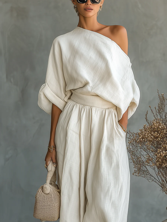 Joanne | Refined Off-Shoulder 2-Piece Set — Alfa Empire, view 2