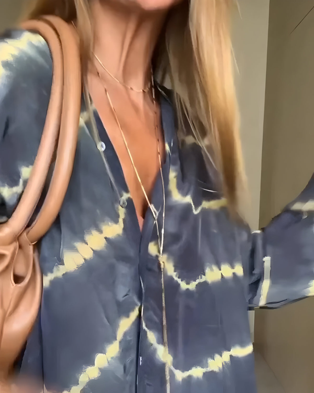 Julia | Modern Oversized V-Neck Dress — Alfa Empire, view 5