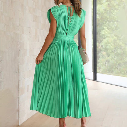 Kimberley | Modern Sleeveless V-Neck Dress — Alfa Empire, view 10